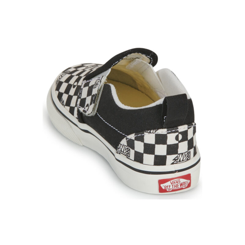Vans Slip-On V GEO CHECK BLACK/WHITE Nero Slip on Bambino - 5