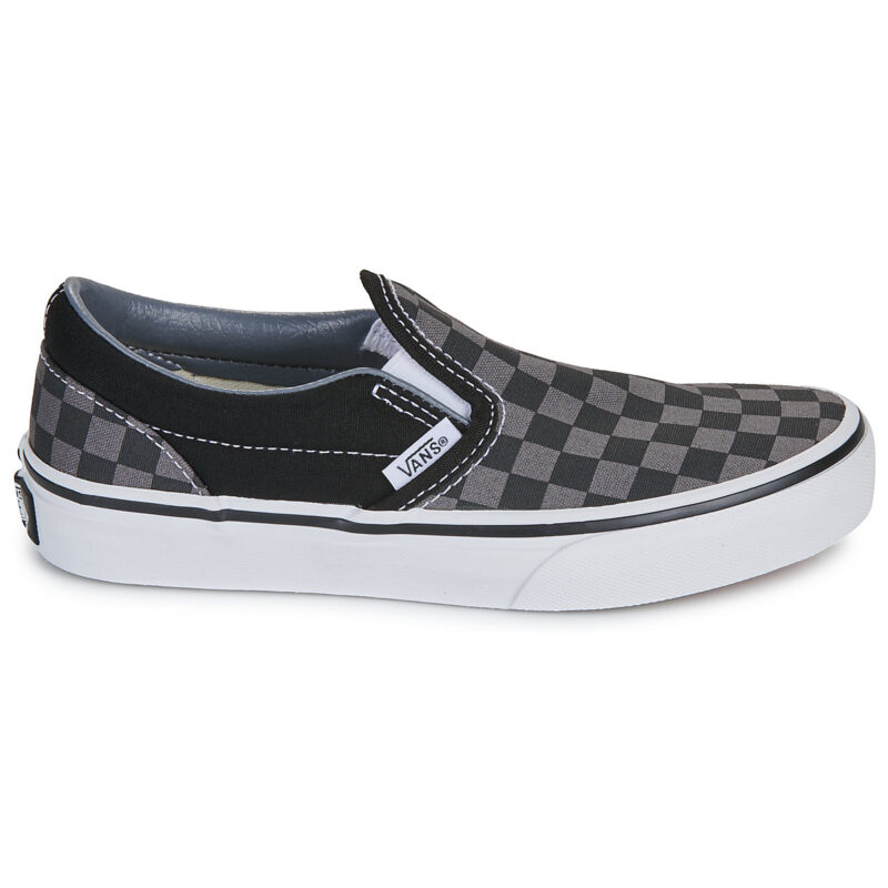 Vans UY Classic Slip-On (Checkerboard) Blk/Pewter Nero Slip on Bambino - 2