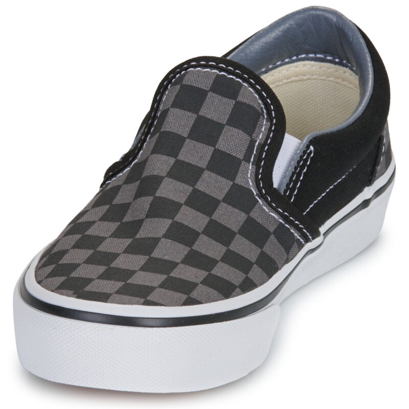 Vans UY Classic Slip-On (Checkerboard) Blk/Pewter Nero Slip on Bambino - 3