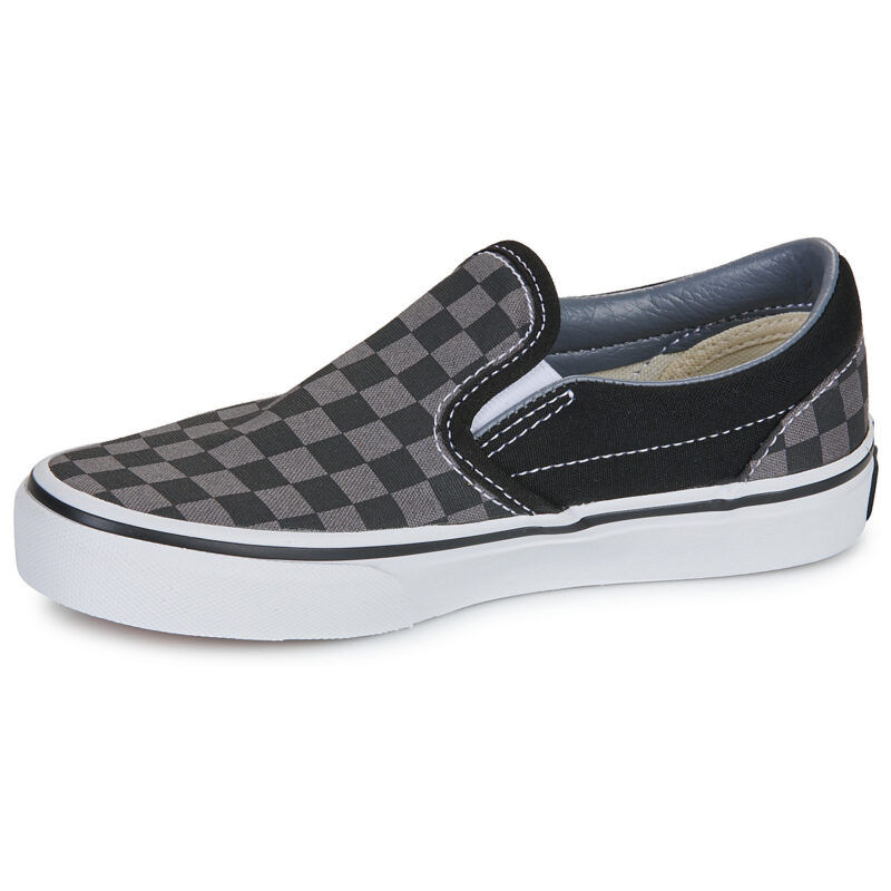 Vans UY Classic Slip-On (Checkerboard) Blk/Pewter Nero Slip on Bambino - 4