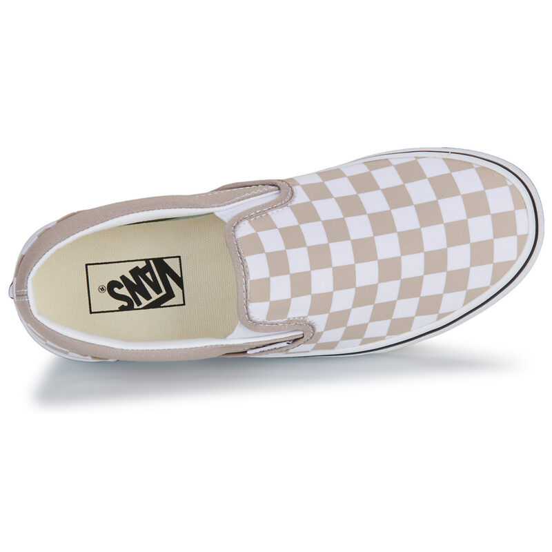 Vans Classic Slip-On COLOR THEORY CHECKERBOARD MUSHROOM Beige Slip on Uomo - 6