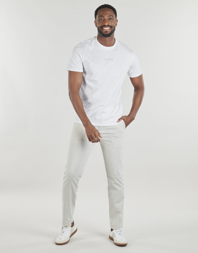 T-shirt Guess SS BSC QUATTRO G MIST TEE Bianco T-shirt maniche corte Uomo - 3