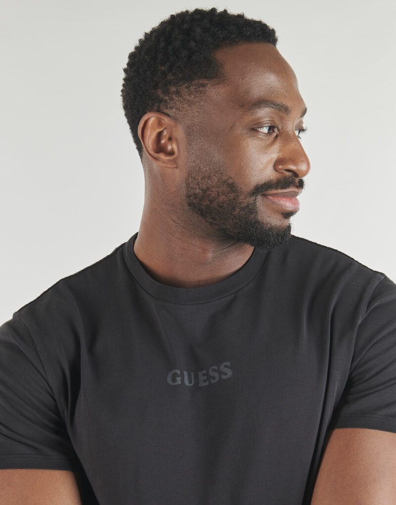 T-shirt Guess SS BSC QUATTRO G MIST TEE Nero T-shirt maniche corte Uomo - 5