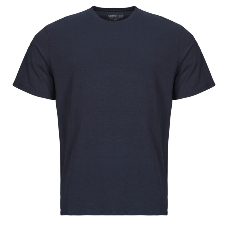 T-shirt Guess SS CN ARM LOGO SCRIPT Marine T-shirt &agrave; manches courtes Homme - 1