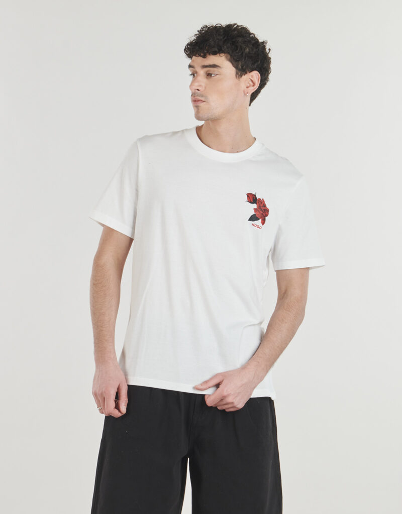 T-shirt HUGO Dikerd Bianco T-shirt maniche corte Uomo - 2