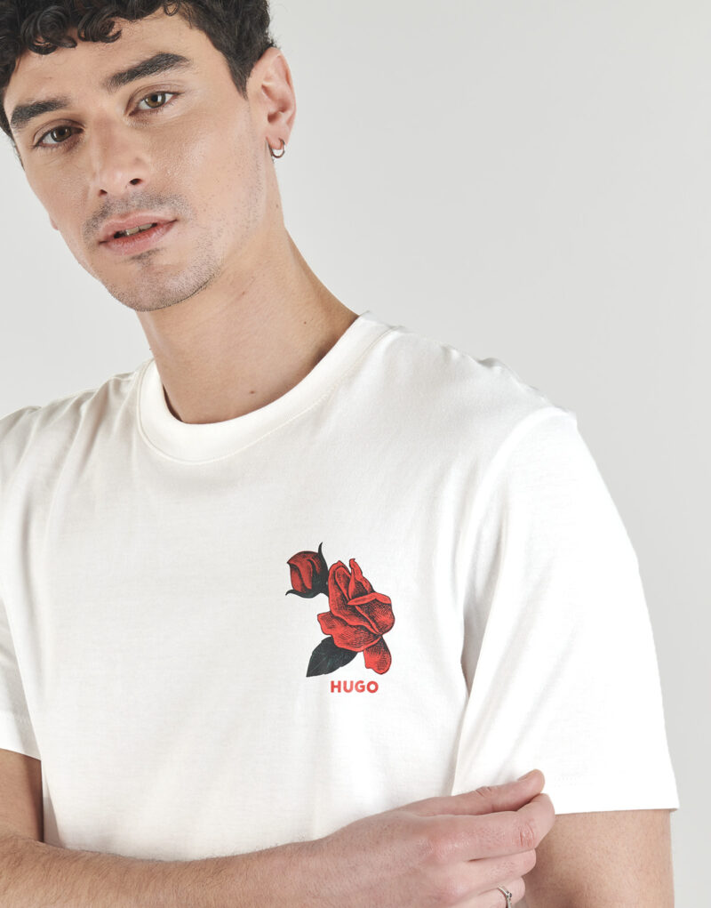 T-shirt HUGO Dikerd Bianco T-shirt maniche corte Uomo - 5