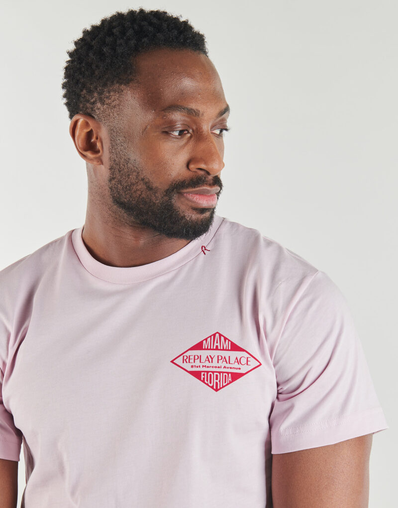 T-Shirt Replay - Rosa T-Shirt mit kurzen &Auml;rmeln Herren - 5