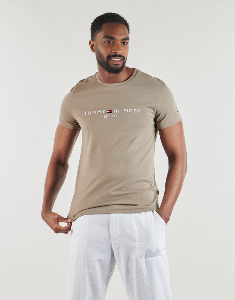 T-shirt Tommy Hilfiger TOMMY LOGO TEE Beige T-shirt maniche corte Uomo - 2