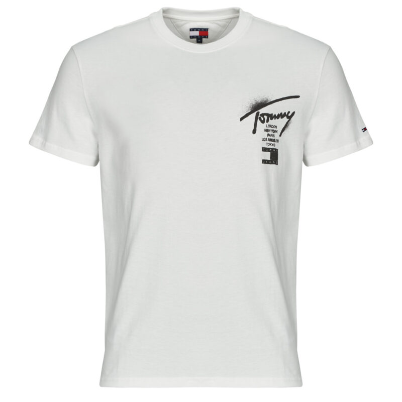 Tommy Jeans T-shirt TJM REG CITY SIGN SS TEE EXT White Short-sleeved T-shirt Men - 1