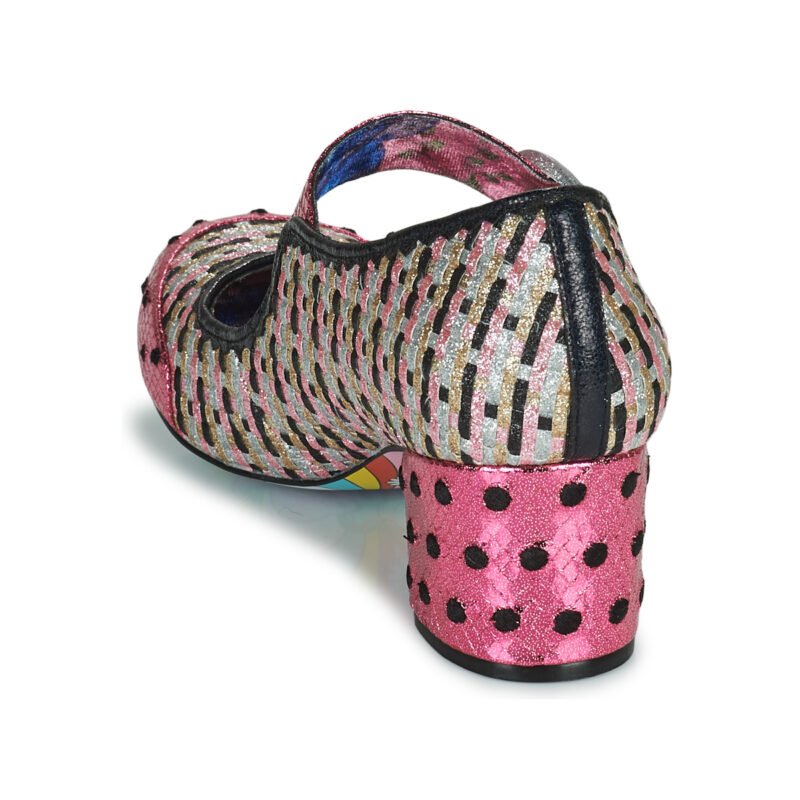 Irregular Choice Zapatos de tac&oacute;n rosas para mujer Buckle Up - Talla 5