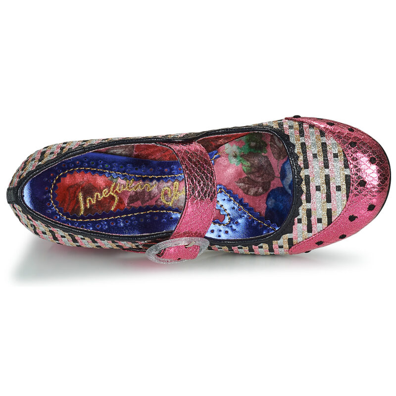 Irregular Choice Zapatos de tac&oacute;n rosas para mujer Buckle Up - Talla 6