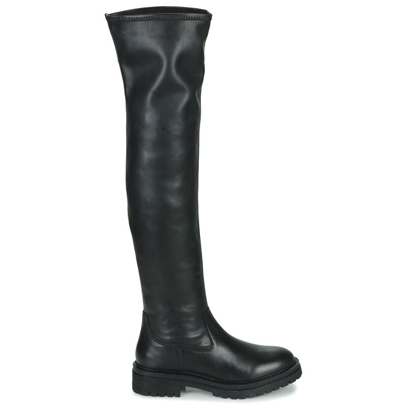 Geox D IRIDEA H Schwarze Oberschenkelhohe Stiefeletten f&uuml;r Damen - Gr&ouml;&szlig;e 2