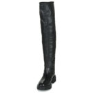 Geox D IRIDEA H Schwarze Oberschenkelhohe Stiefeletten f&uuml;r Damen - Gr&ouml;&szlig;e 3