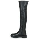 Geox D IRIDEA H Schwarze Oberschenkelhohe Stiefeletten f&uuml;r Damen - Gr&ouml;&szlig;e 4