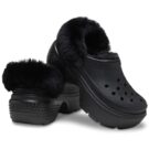 Crocs Stomp Lined Clog Black Clogs Women - 5