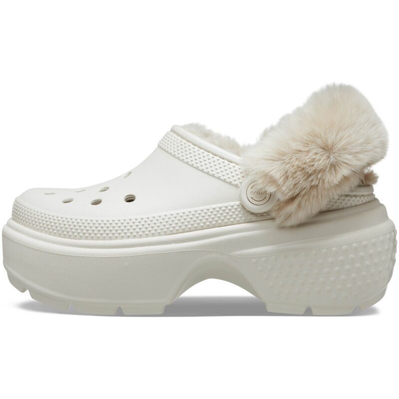 Crocs Stomp Lined Clog, wei&szlig;, Damen-Clogs &ndash; Gr&ouml;&szlig;e 2