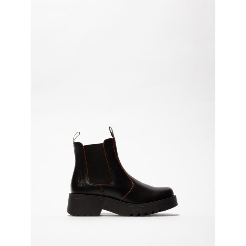 Fly London MEDI Schwarze Damen-Ankle-Boots - Gr&ouml;&szlig;e 1