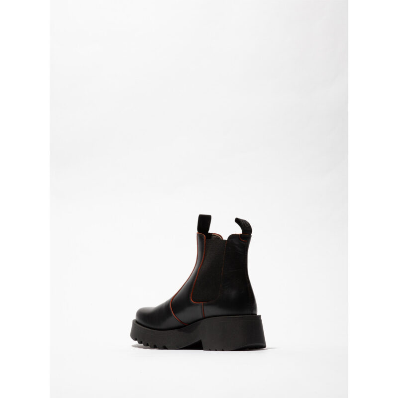 Fly London MEDI Schwarze Damen-Ankle-Boots - Gr&ouml;&szlig;e 2