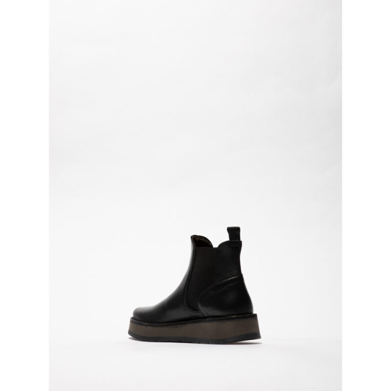 Fly London RAWI Schwarze Damen-Ankle-Boots - Gr&ouml;&szlig;e 2