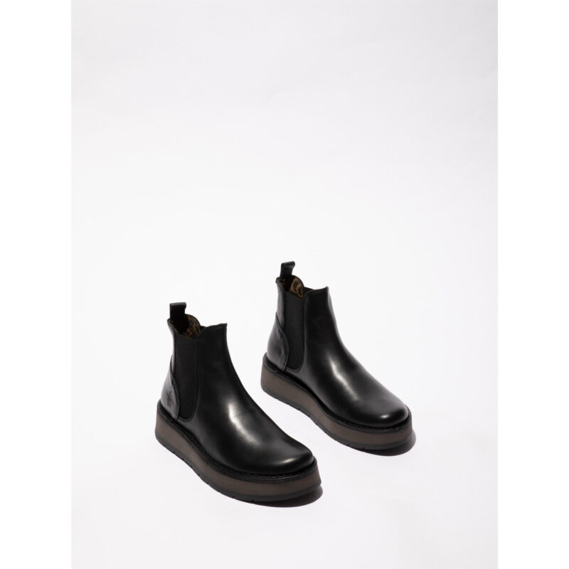 Fly London RAWI Schwarze Damen-Ankle-Boots - Gr&ouml;&szlig;e 3