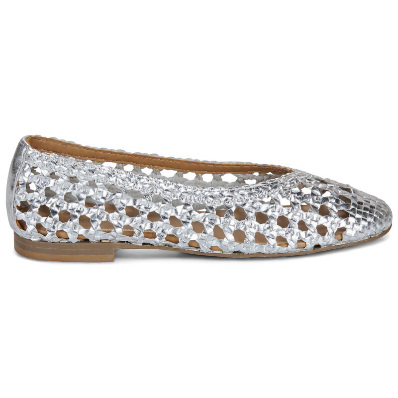 JB Martin TANGO Silver Women's Ballet Flats - 2