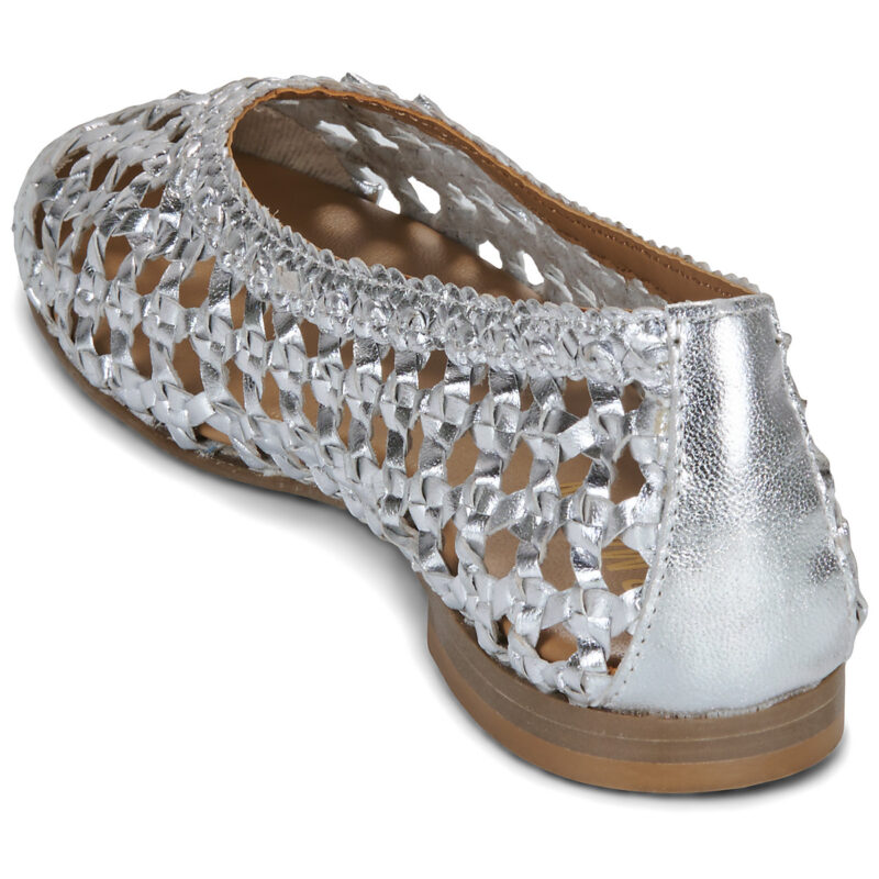 JB Martin TANGO Silver Women's Ballet Flats - 5