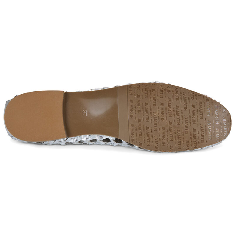 JB Martin TANGO Silver Women's Ballet Flats - 7