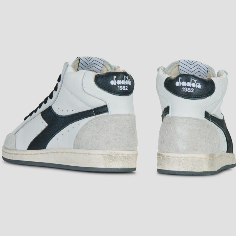 Diadora Prestige High Used Bianco Sneakers alte Donna - 3
