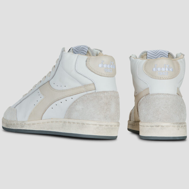Diadora Prestige High Used Bianco Sneakers alte Donna - 3