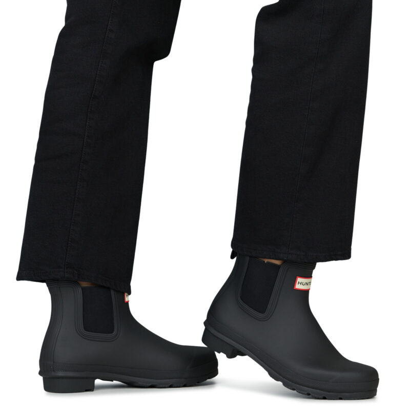 Hunter ORIGINAL CHELSEA BOOT Schwarze Regenstiefel Damen - Gr&ouml;&szlig;e 8