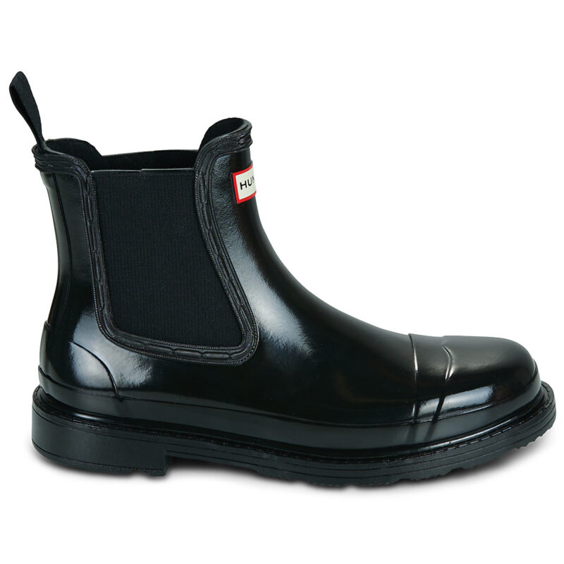 Hunter CHELSEA COMMANDO GLOSS BOOT Nero Stivali da pioggia Donna - 2