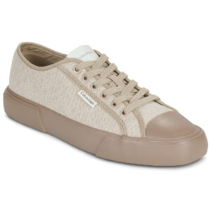 Calvin Klein Jeans  VULC LOW LACEUP AOP CANVAS  Beige -  Sneakers basse Donna