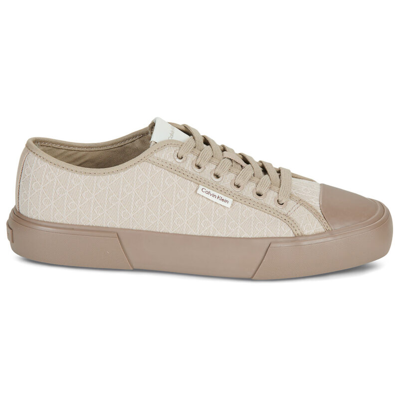 Calvin Klein Jeans VULC LOW LACEUP AOP CANVAS Beige Sneakers basse Donna - 2