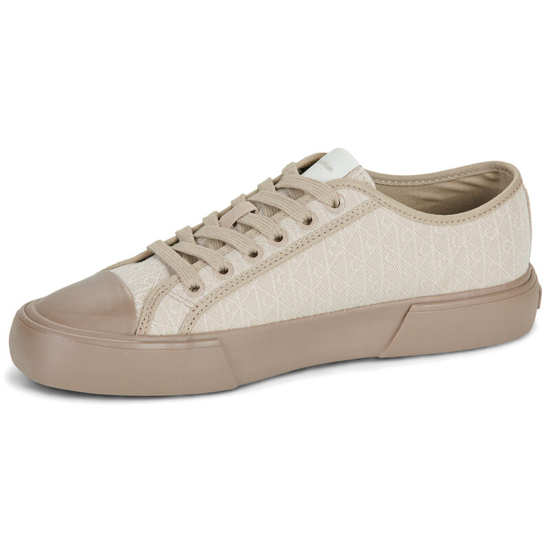 Calvin Klein Jeans VULC LOW LACEUP AOP CANVAS Beige Sneakers basse Donna - 4