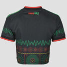 Maillot de football adidas Away Crop Jamaica, noir, manches courtes, taille 6