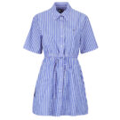 Abito corto Tommy Jeans TJW MINI STRIPE SHIRT DRESS Blu Abiti corti Donna - 1