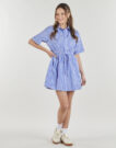 Abito corto Tommy Jeans TJW MINI STRIPE SHIRT DRESS Blu Abiti corti Donna - 2