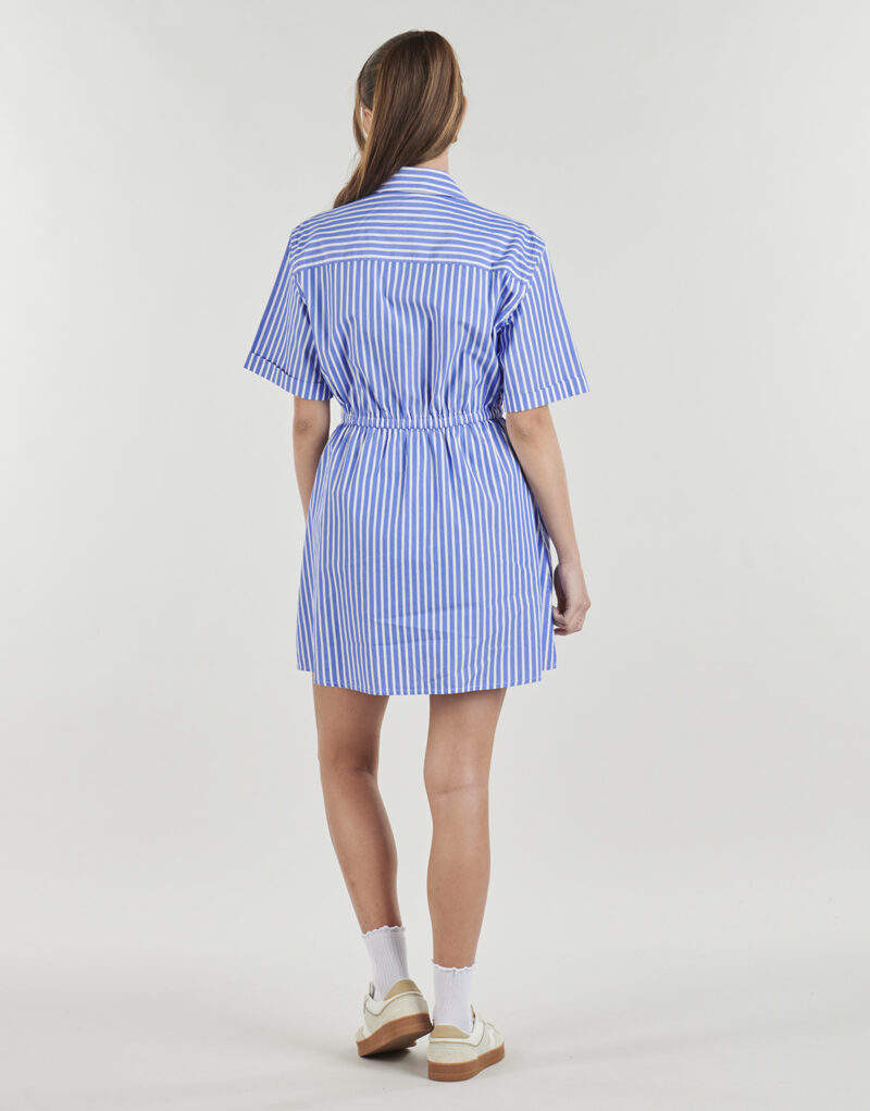 Abito corto Tommy Jeans TJW MINI STRIPE SHIRT DRESS Blu Abiti corti Donna - 4