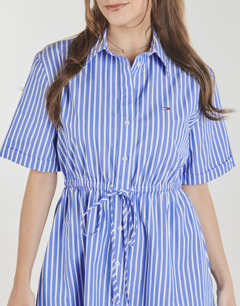 Abito corto Tommy Jeans TJW MINI STRIPE SHIRT DRESS Blu Abiti corti Donna - 5