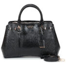 Donna Guess LEONA MULTI COMP SATCHEL Nero Borsetta Donna - 1