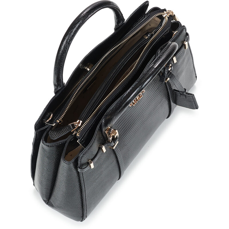 Donna Guess LEONA MULTI COMP SATCHEL Nero Borsetta Donna - 5