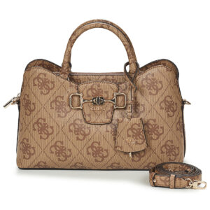 Donna Guess JANIE LOGO GIRLFRIEND SATCHEL Marrone Borsetta Donna