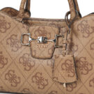 Donna Guess JANIE LOGO GIRLFRIEND SATCHEL Marrone Borsetta Donna - 4