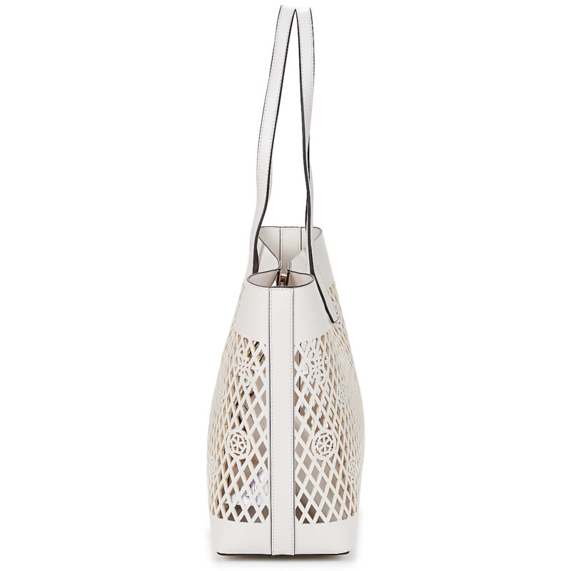 Guess LETTY 2 IN 1 TOTE Bianco Borse Shopping Donna - 3