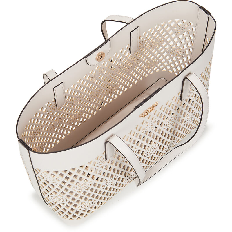 Guess LETTY 2 IN 1 TOTE Bianco Borse Shopping Donna - 5