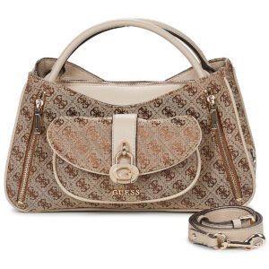 Donna Guess JESSA GIRLFRIEND SATCHEL Beige Borsetta Donna
