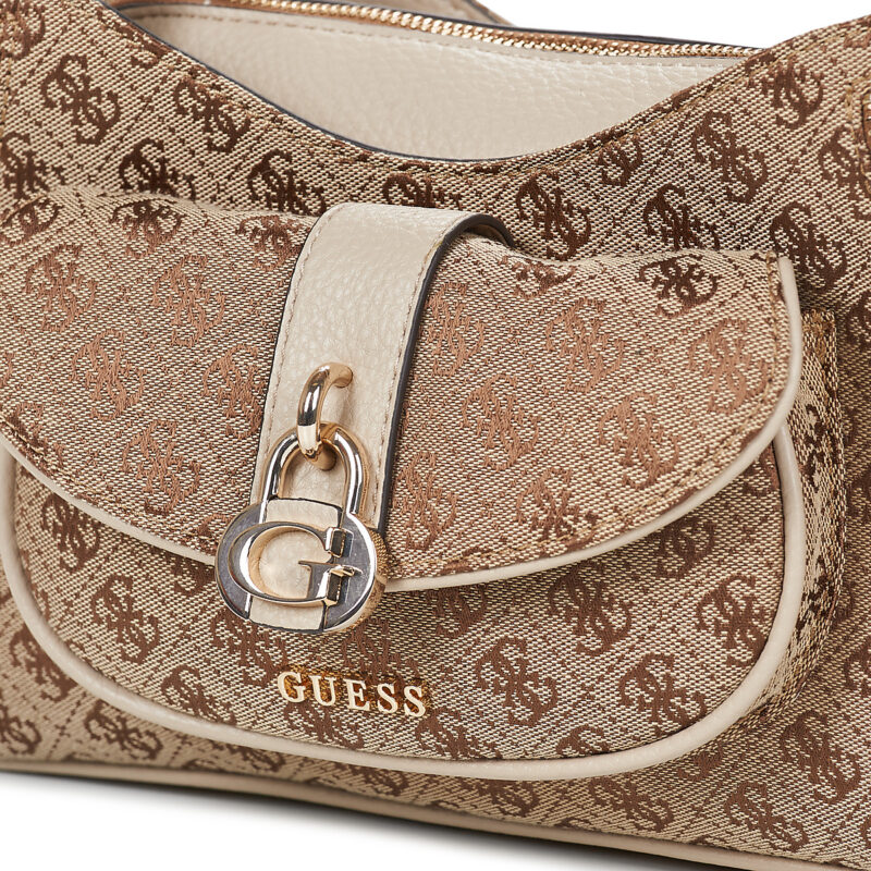 Donna Guess JESSA GIRLFRIEND SATCHEL Beige Borsetta Donna - 4