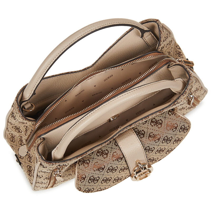 Donna Guess JESSA GIRLFRIEND SATCHEL Beige Borsetta Donna - 5