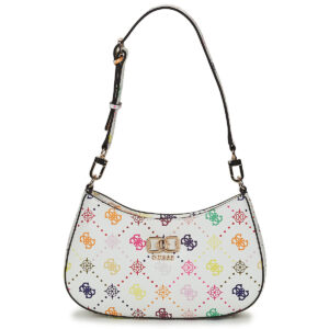 Guess EMELIE LOGO TOP ZIP Bianco Borse a spalla Donna