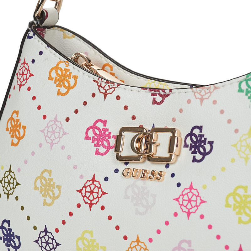 Guess EMELIE LOGO TOP ZIP Bianco Borse a spalla Donna - 4
